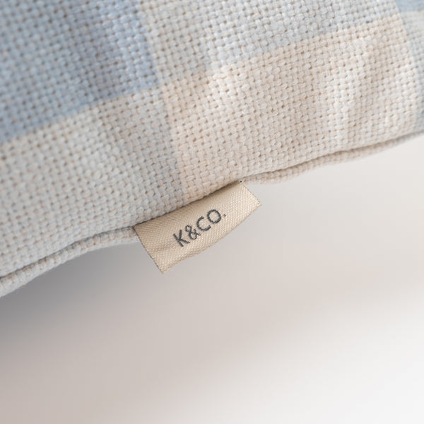 Kaisercraft K&Co Printed Cushion - Blue Gingham