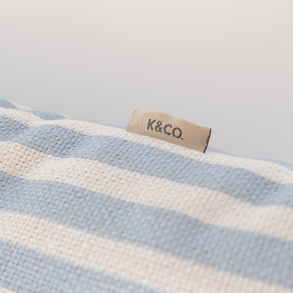 Kaisercraft K&Co Printed Cushion - Blue Stripe