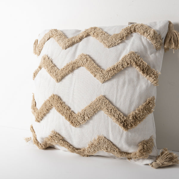 Kaisercraft K&Co Texture Cushion - Natural Chevron