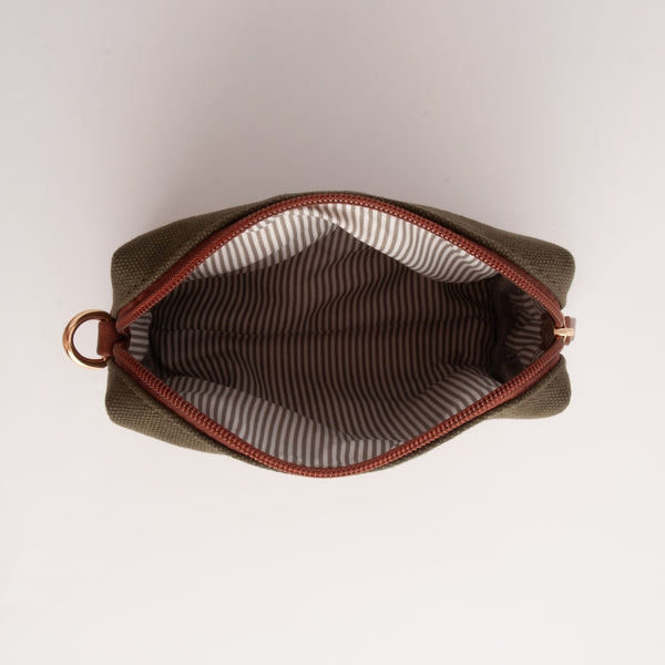 Kaisercraft Kaiser Canvas Make-up Bag - KHAKI