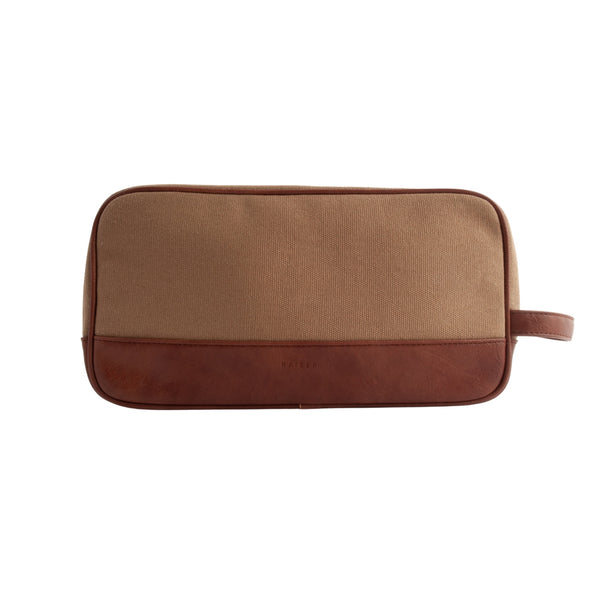 kaisercraft Kaiser Canvas Toiletry Bag - MID BROWN