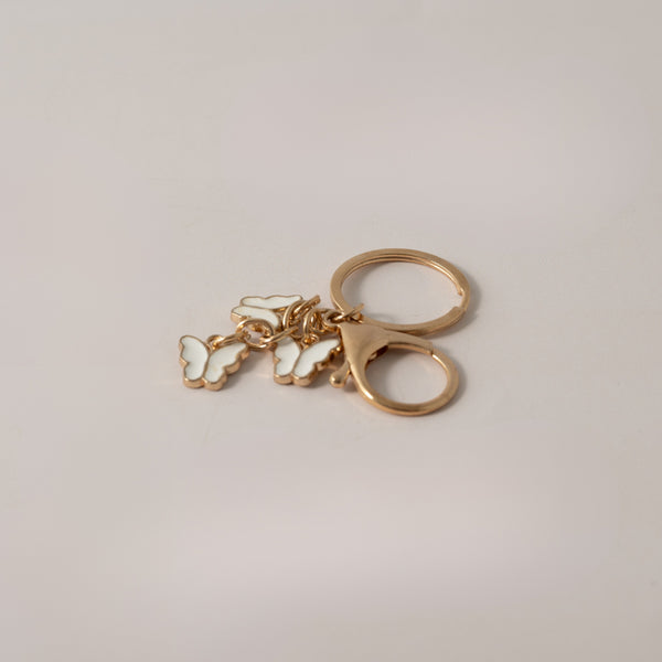 kaisercraft Keychain Enamel Butterfly - WHITE