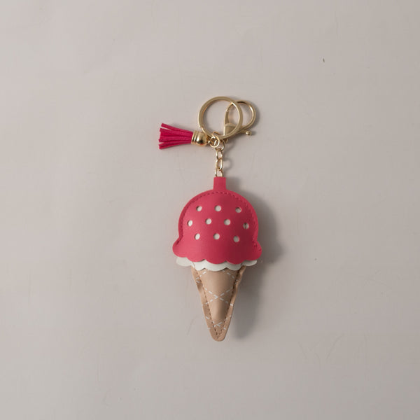 kaisercraft Keychain Faux Leather Ice Cream - PINK