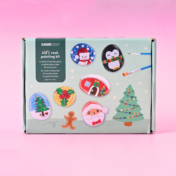Kaisercraft Kid's Christmas Rock Painting Kit