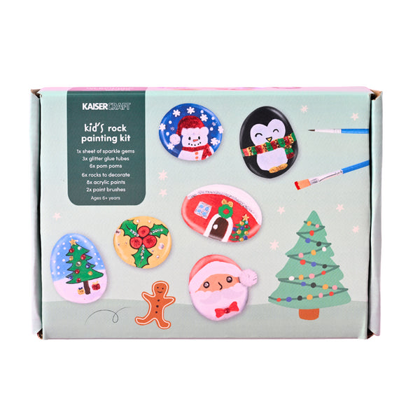 kaisercraft Kid's Christmas Rock Painting Kit