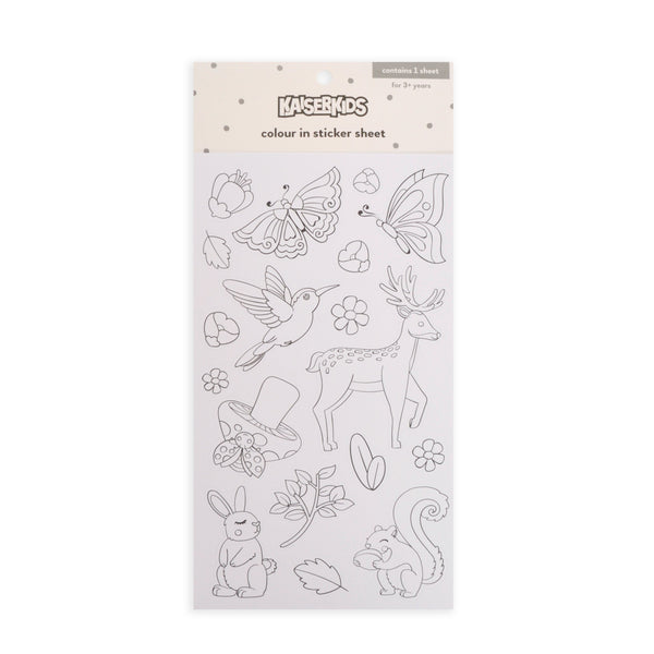 kaisercraft Kids Sticker Sheet Colour In - WOODLAND