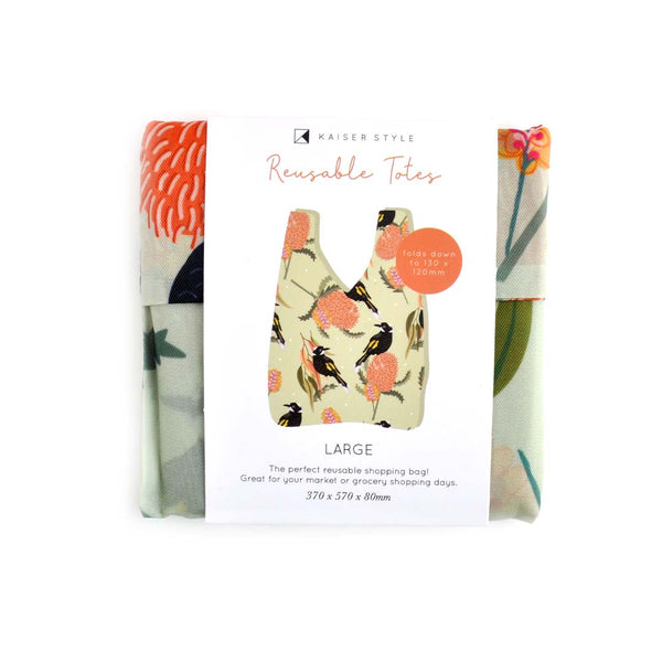 kaisercraft Large Reusable Tote - HONEYEATER