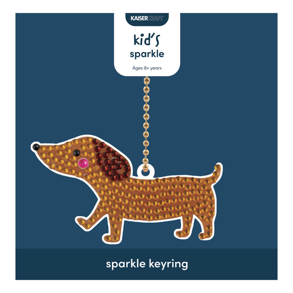 kaisercraft Mini Sparkle Keyring - SAUSAGE DOG