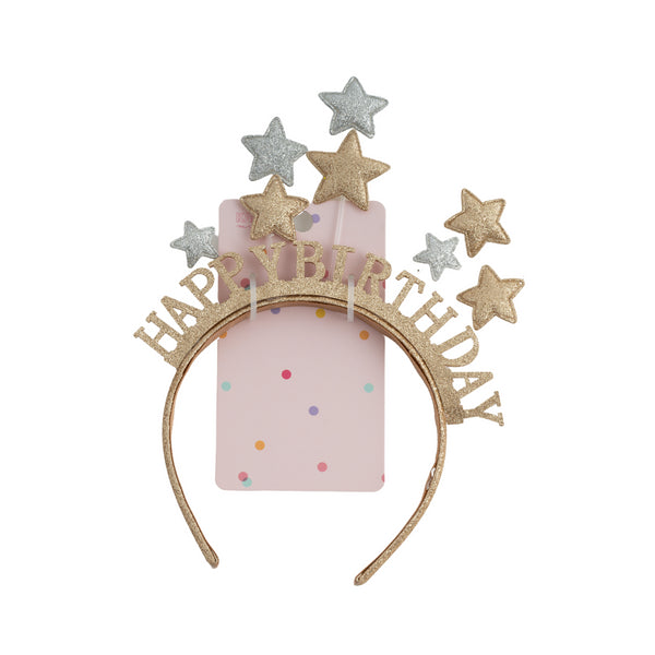 kaisercraft Novelty Headband - Birthday Gold Glitter