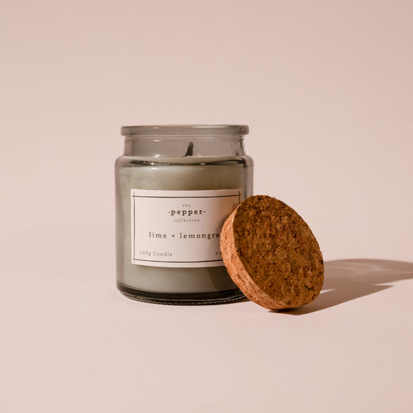 Kaisercraft Pepper 160gm Candle - Lime & Lemongrass