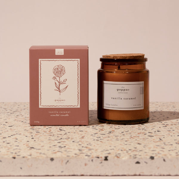 Kaisercraft Pepper 160gm Candle - Vanilla Caramel