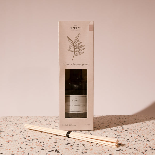 Kaisercraft Pepper 200ml Diffuser - Lime & Lemongrass