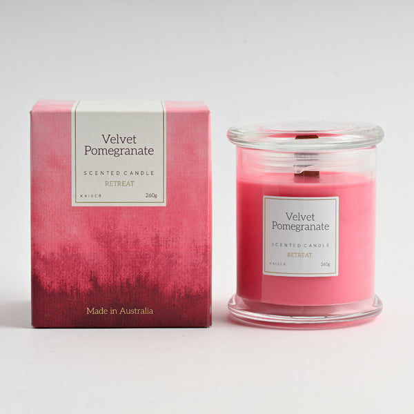 Kaisercraft Retreat Candle 260g - VELVET POMEGRANATE