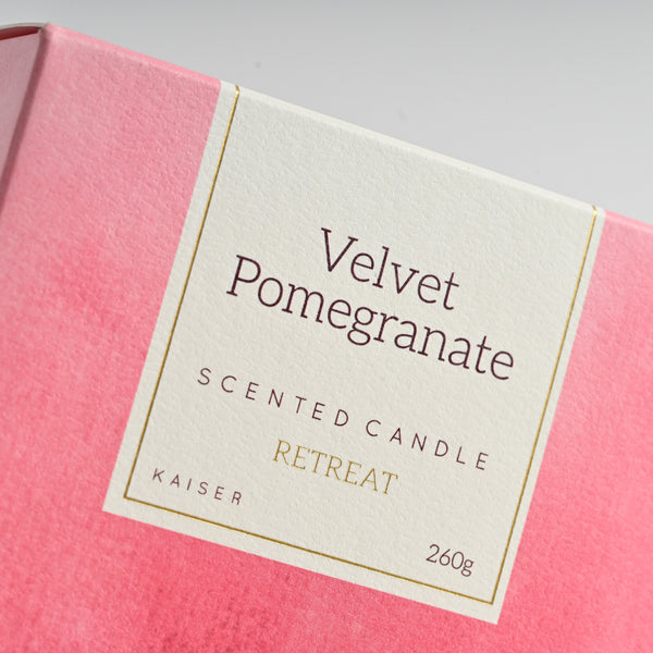 Kaisercraft Retreat Candle 260g - VELVET POMEGRANATE