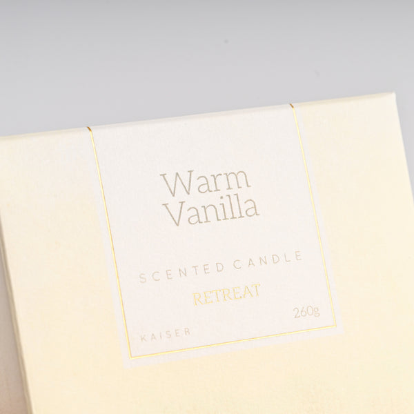 Kaisercraft Retreat Candle 260g - WARM VANILLA