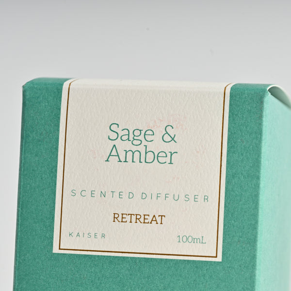 Kaisercraft Retreat Reed Diffuser 100ml - SAGE & AMBER