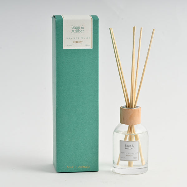 kaisercraft Retreat Reed Diffuser 100ml - SAGE & AMBER