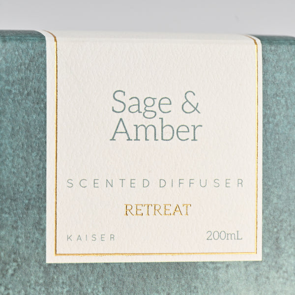 Kaisercraft Retreat Reed Diffuser 200ml - SAGE & AMBER