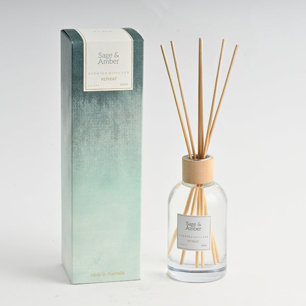 kaisercraft Retreat Reed Diffuser 200ml - SAGE & AMBER