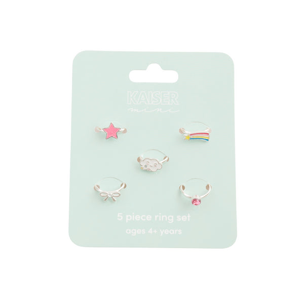 kaisercraft Ring Set 5Pc - Silver Star