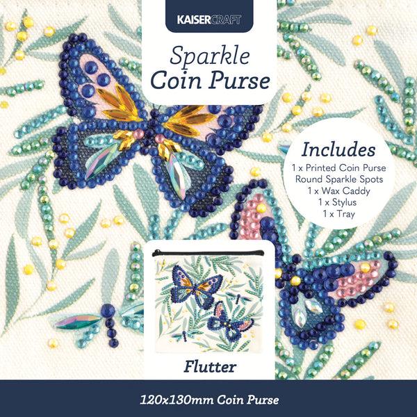 kaisercraft Sparkle Coin Purse - Flutter