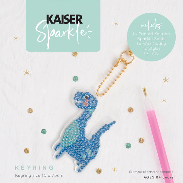 kaisercraft Sparkle Keyrings - Dinosaur