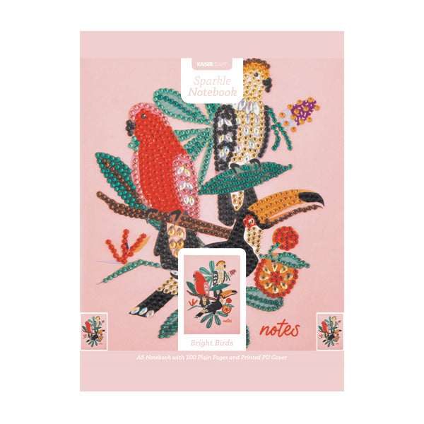 kaisercraft Sparkle Notebook - Bright Birds