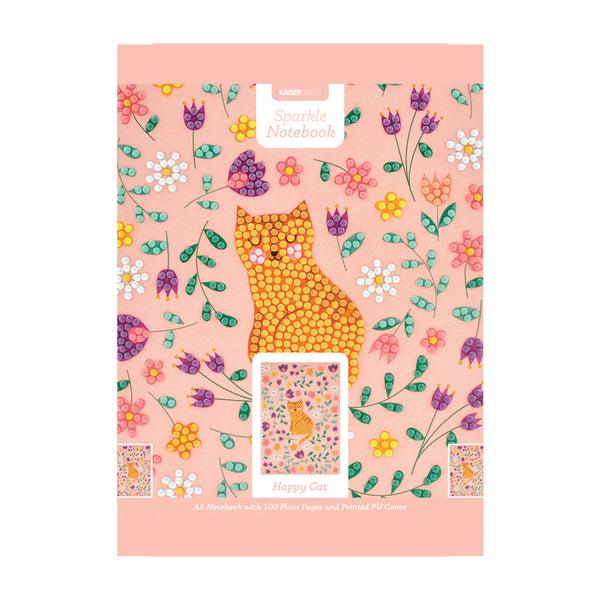 kaisercraft Sparkle Notebook - Happy Cat