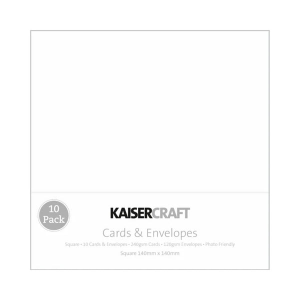 kaisercraft Square Card Pack - White