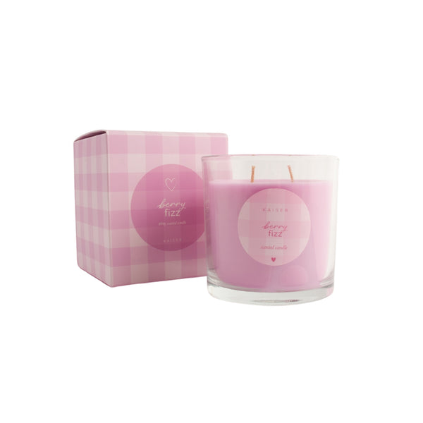kaisercraft Sweethearts Large Candle - Berry Fizz