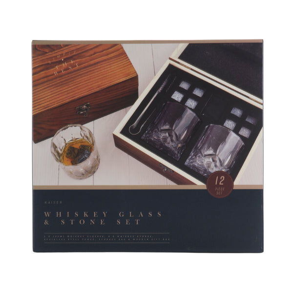 kaisercraft Whiskey Glass & Stone Set