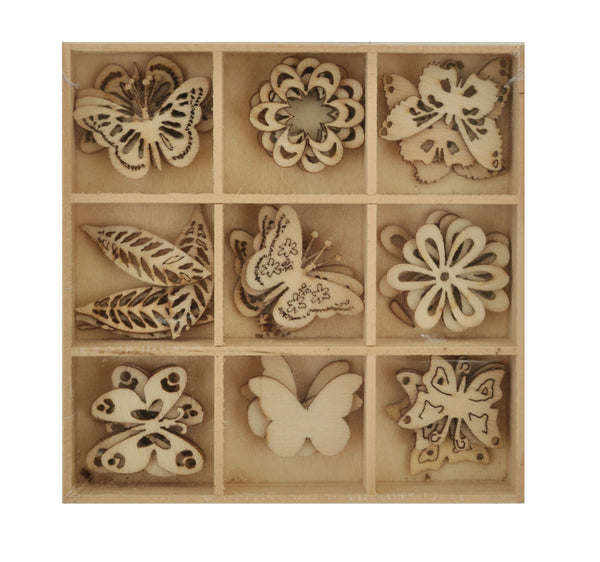 kaisercraft Wooden Shapes - Butterfly - 45pcs