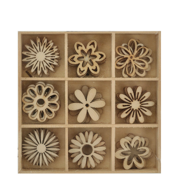 kaisercraft Wooden Shapes - Flower - 45pcs