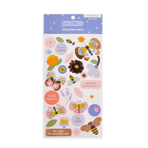 kaisercraft Kids Sticker Sheet Holographic - FLOWER POWER