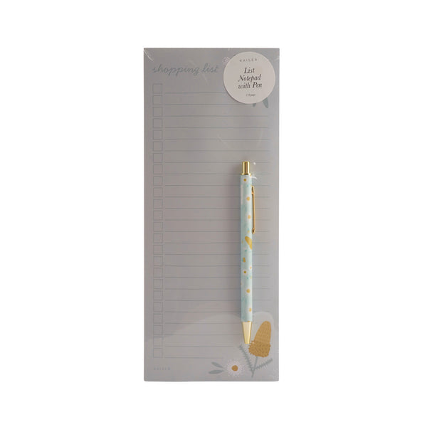 kaisercraft List Notepad With Pen - Flowering Natives