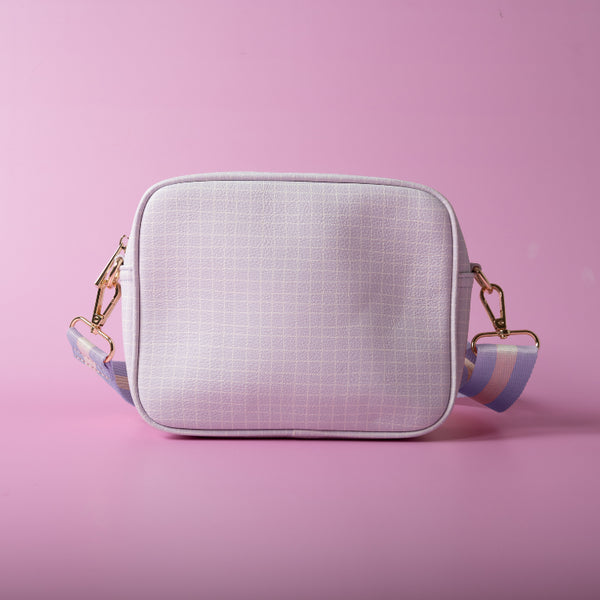 Kaisercraft One Of A Kind Textured Strap Side Bag - Lilac Grid