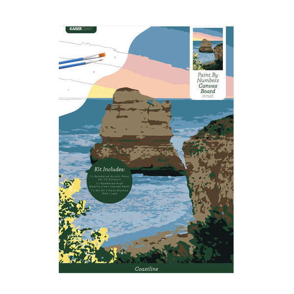 kaisercraft Paint By Numbers A3 Canvas Board - Coastline