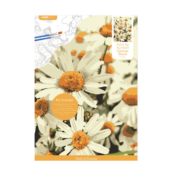 kaisercraft Paint By Numbers A3 Canvas Board - Field Of Daisies