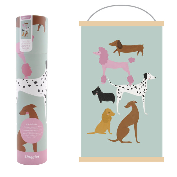 kaisercraft Paint By Numbers Hanging Canvas 30X50Cm - Doggies