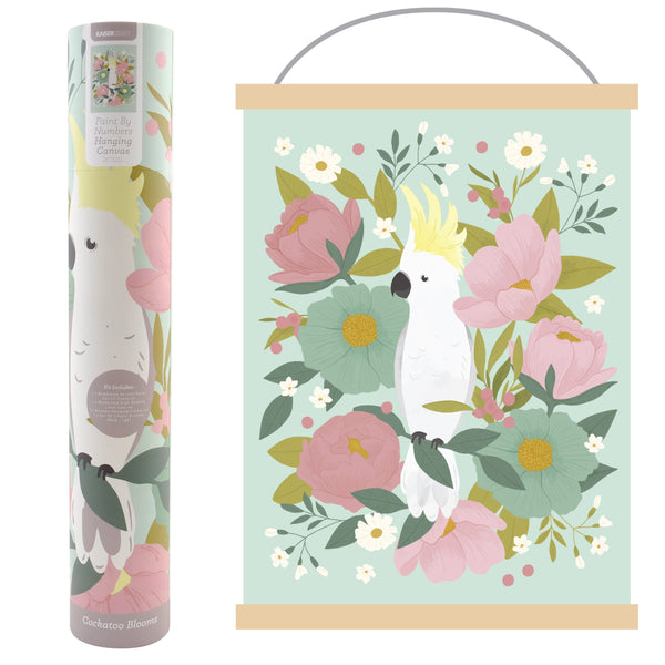 kaisercraft Paint By Numbers Hanging Canvas 50X70Cm - Cockatoo Blooms