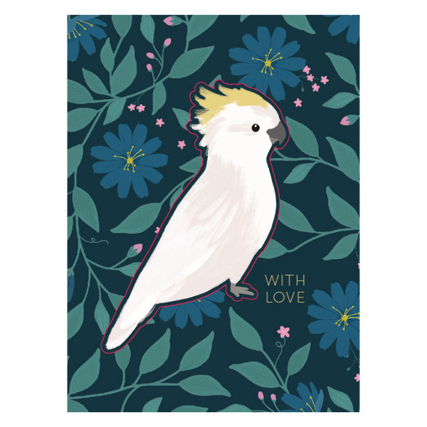kaisercraft Premium Greeting Card BIRD SONG - Cockatoo Garden