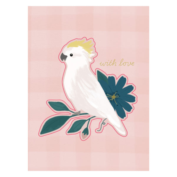 kaisercraft Premium Greeting Card BIRD SONG - Cockatoo Love