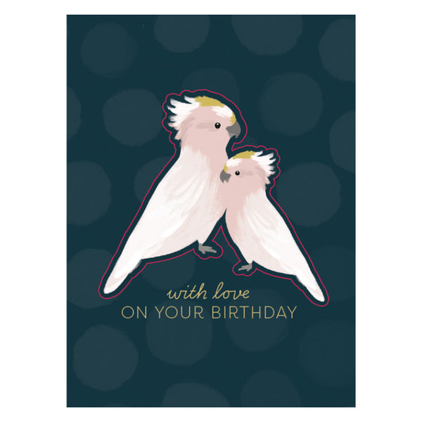 kaisercraft Premium Greeting Card BIRD SONG - Galah Love