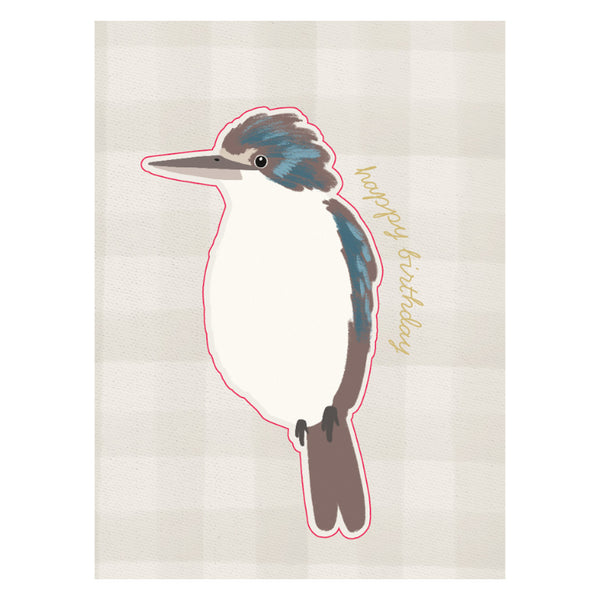 kaisercraft Premium Greeting Card BIRD SONG - Kingfisher