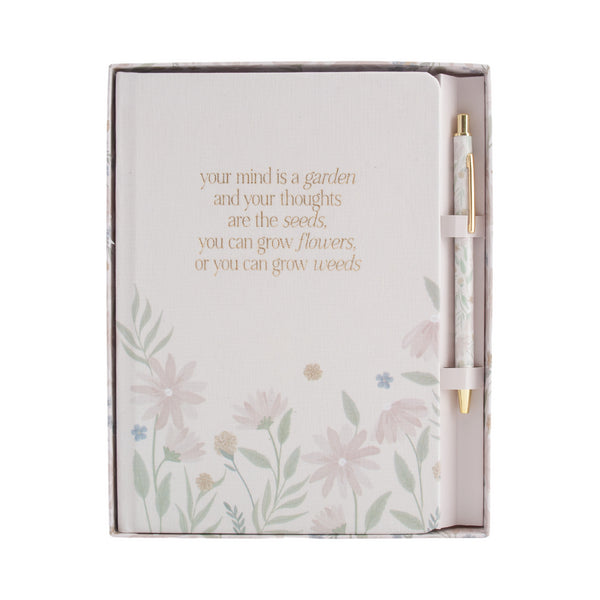 kaisercraft Prompted Grateful Journal With Pen - Blushing Floral