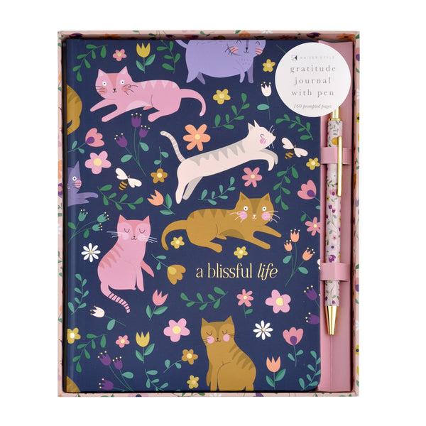 kaisercraft Prompted Journal With Pen - Blissful Cats