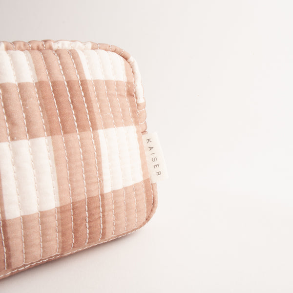 Kaisercraft Quilted Accessories Small Bag - CAMEL GINGHAM