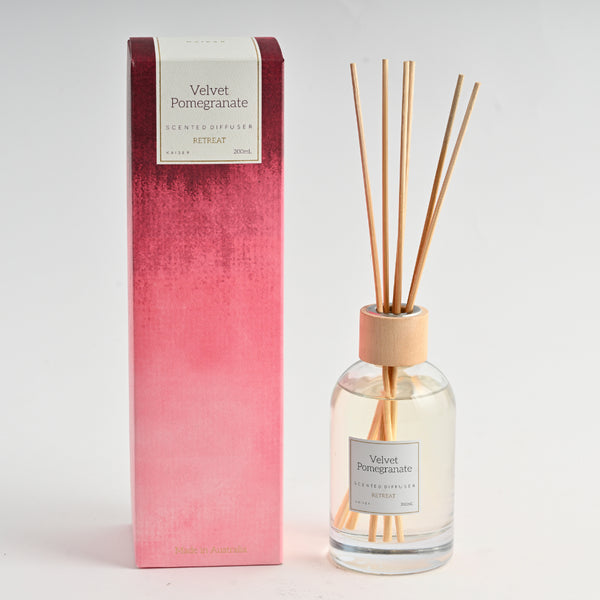 kaisercraft Retreat Reed Diffuser 200ml - VELVET POMEGRANATE