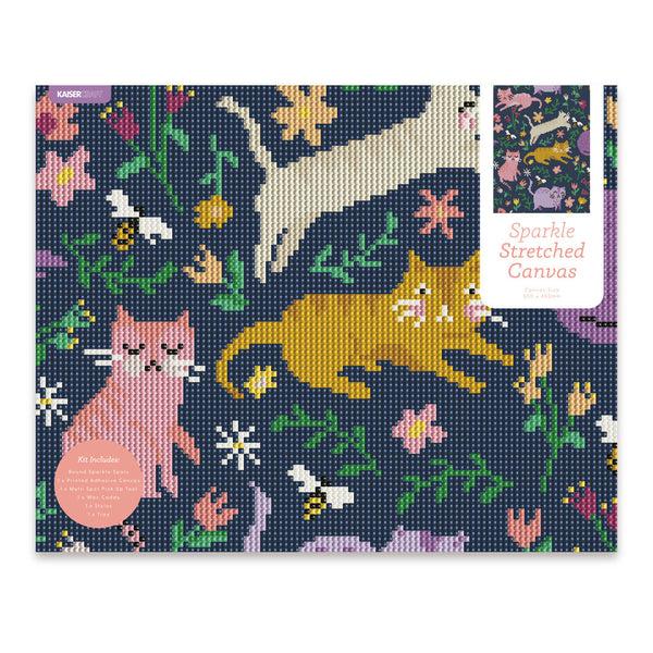 kaisercraft Stretched Canvas Sparkle Kits 30 x 40 cm - Happy Cats