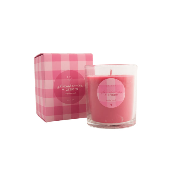 kaisercraft Sweethearts Medium Candle - Strawberries & Cream